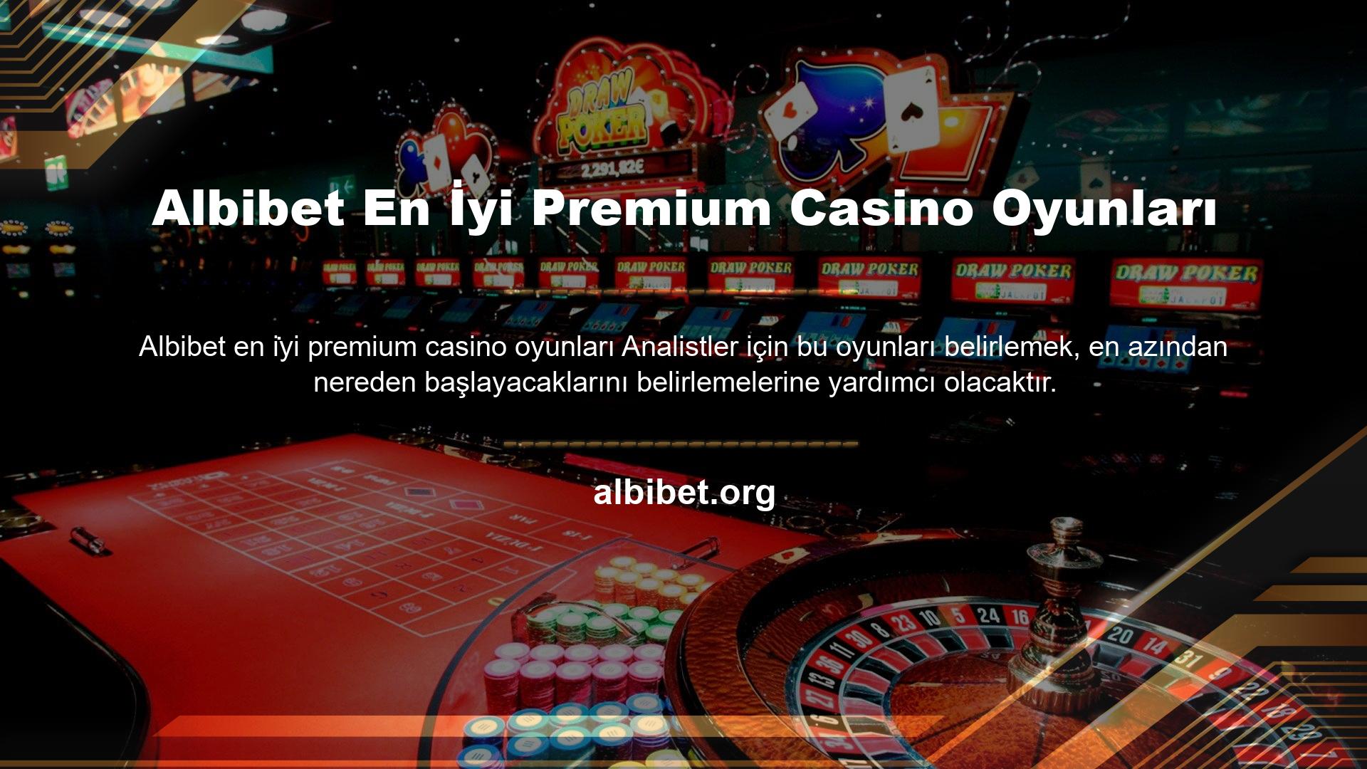Albibet En İyi Premium Casino Oyunları