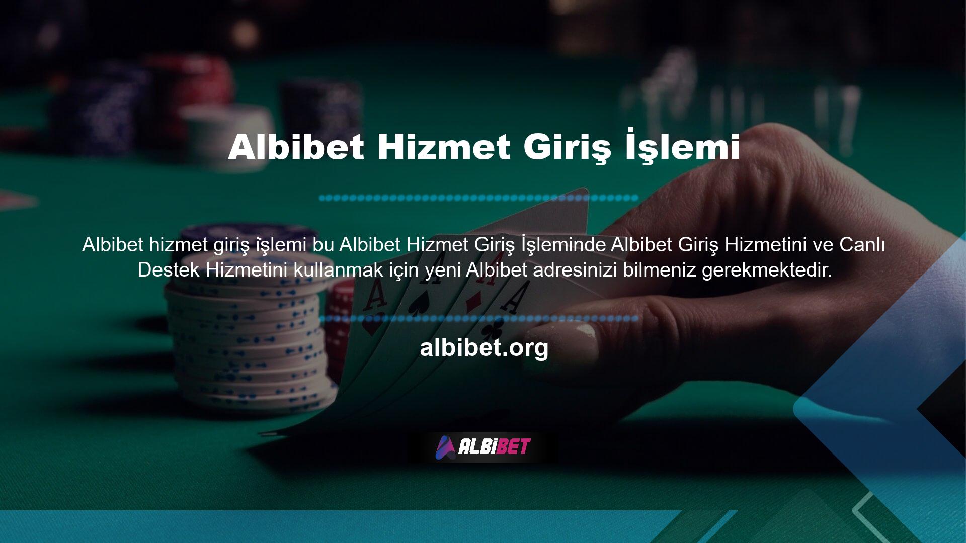 Şu anda mevcut olan son site adresi Albibet adıdır